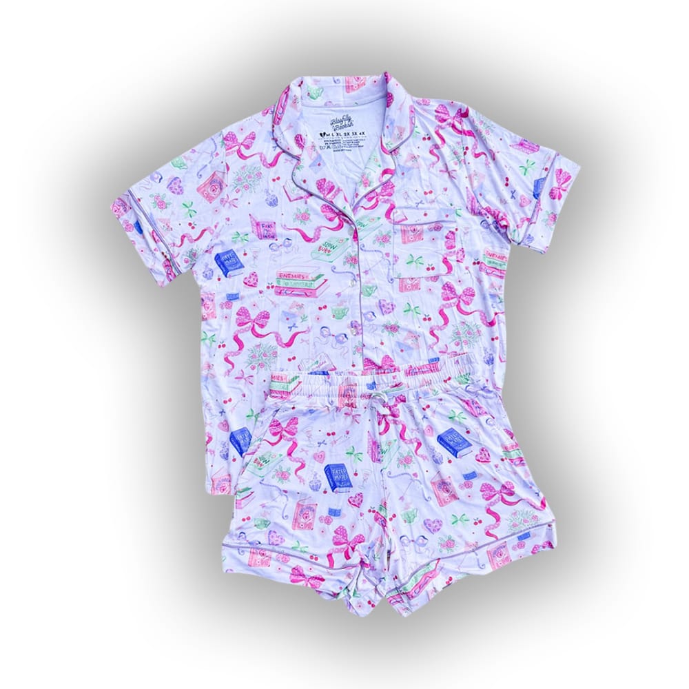 Romance Tropes Book Lover Pajama Set Romance Tropes Book Lover Pajama Set