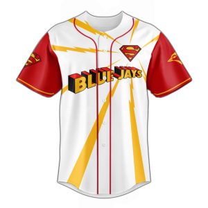 2025 Blue Jays x Superman Man Of Steel Jersey1
