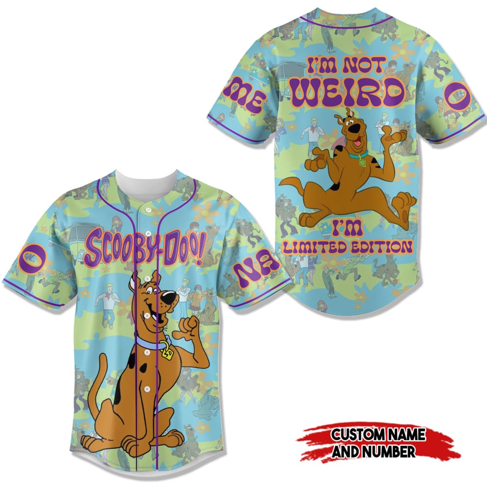 Scooby Doo Im Not Weird Im Limited Edition Baseball Jersey Scooby-Doo I'm Not Weird I'm Limited Edition Baseball Jersey