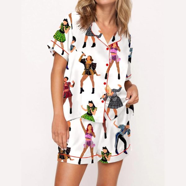 Six Musical Silky Satin Pajama Set