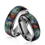 Sleeping Beauty Silver Tungsten Rings Gift For Fans