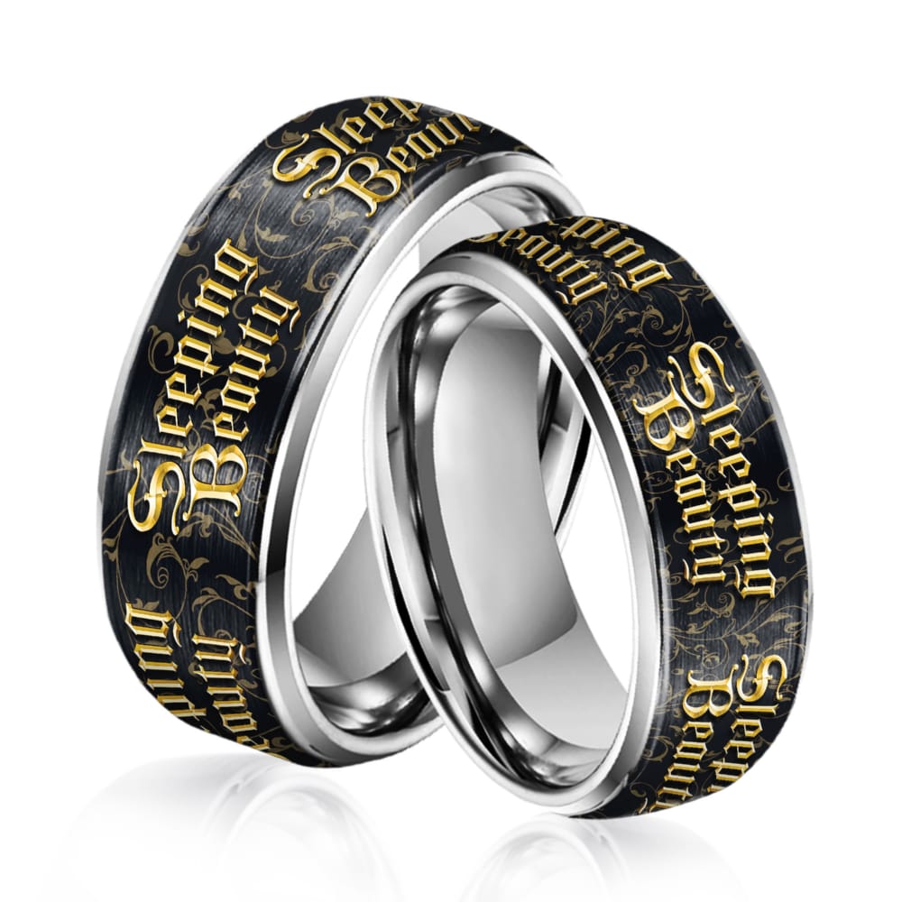 Sleeping Beauty Silver Tungsten Rings Sleeping Beauty Silver Tungsten Rings
