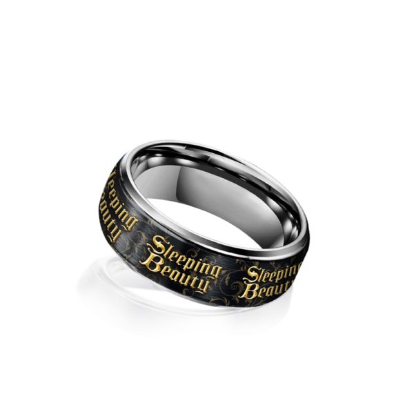 Sleeping Beauty Silver Tungsten Rings