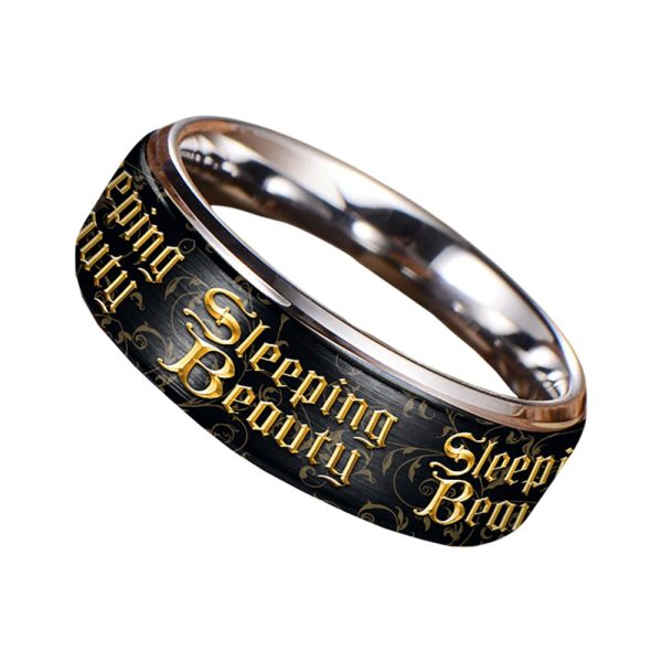Sleeping Beauty Silver Tungsten Rings