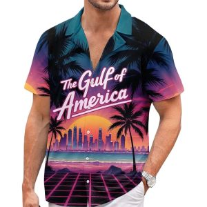 Trump The Gulf Of America Suns Out Hawaiian Shirt1