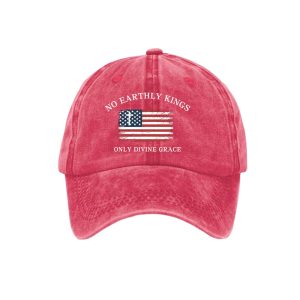 No Earthly Kings Only Divine Grace Print Baseball Cap 1 No Earthly Kings Only Divine Grace Print Baseball Cap1