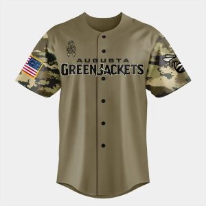 GreenJackets Military Appreciation Night 2025 Baseball Jersey1