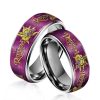 Tangled Silver Tungsten Rings Gift For Fans