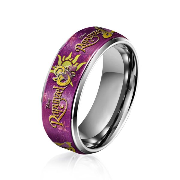 Tangled Silver Tungsten Rings Gift For Fans