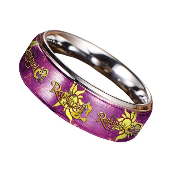 Tangled Silver Tungsten Rings Gift For Fans