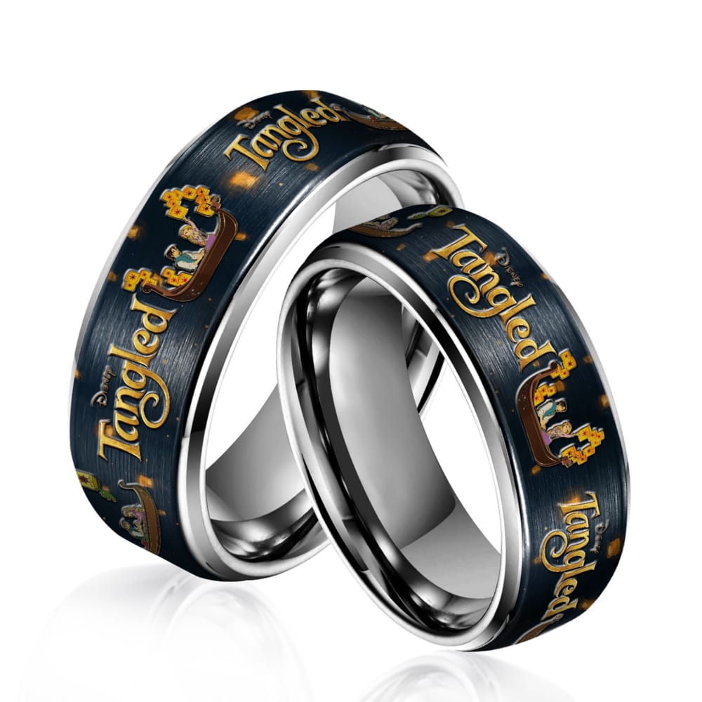 Tangled Silver Tungsten Rings Tangled Silver Tungsten Rings