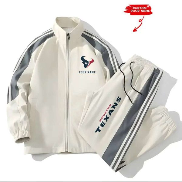 Texans Football Unisex Style Versatile Sports Set Jacket And Pants