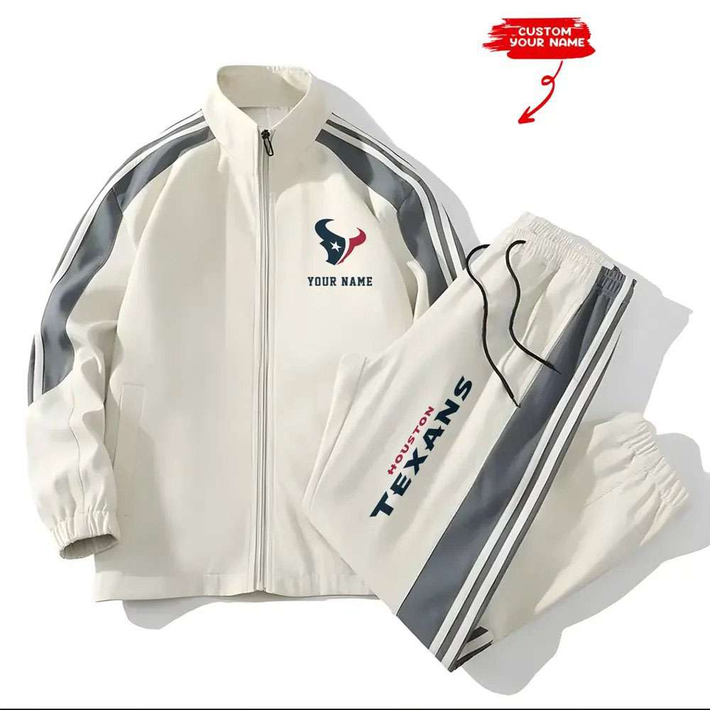 Texans Football Unisex Style Versatile Sports Set Jacket And Pants Texans Football Unisex Style Versatile Sports Set Jacket And Pants