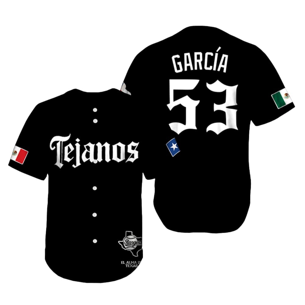 Texas Tejanos Garcia 53 Baseball Jersey Texas Tejanos Garcia 53 Baseball Jersey