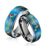 The Little Mermaid Silver Tungsten Rings Gift For Fans