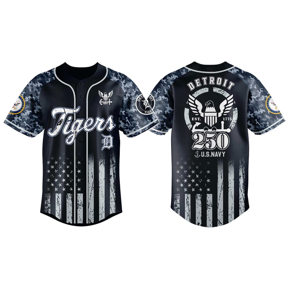 Tigers US NAVY 250th Birthday Jersey 2025 Tigers US NAVY 250th Birthday Jersey 2025