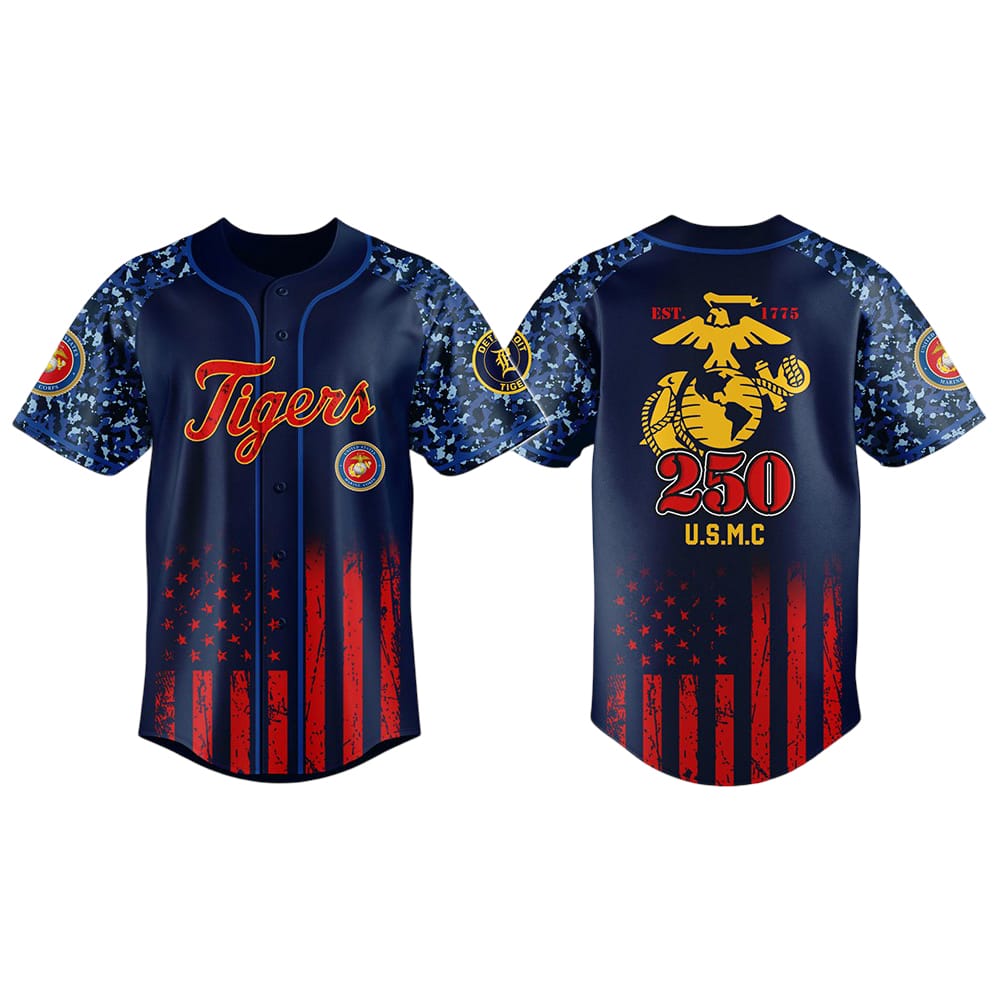 Tigers x USMC 250th Birthday Tribute Jersey Tigers x USMC 250th Birthday Tribute Jersey