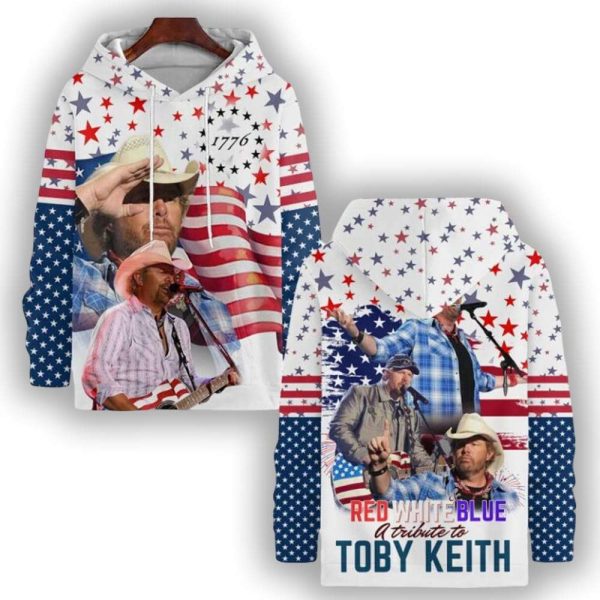Toby Keith Red White And Blue Independence Day Hoodie