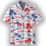 Tropical American Print Custom Name Hawaiian Shirt