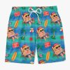 Trump Greeting From The Gulf Of America Flip Flops Palm Trees Liberty Breeze Beach Shorts