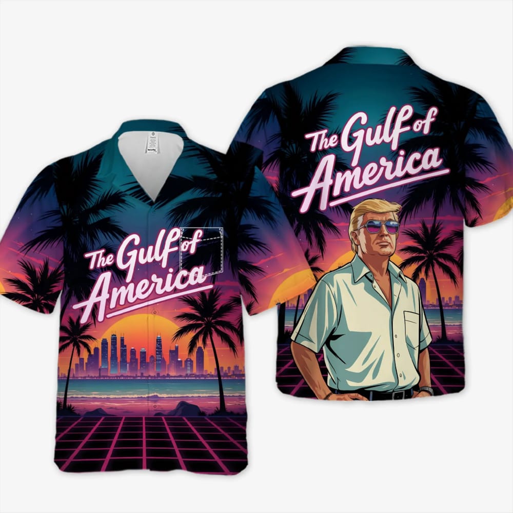 Trump The Gulf Of America Suns Out Hawaiian Shirt Trump The Gulf Of America Sun's Out Hawaiian Shirt