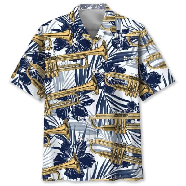 Trumpet Hibiscus Hawaiian Shirt