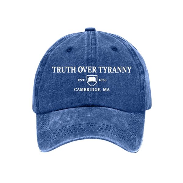 Truth Over Tyranny Est 1636 Cambridge Ma Baseball Cap