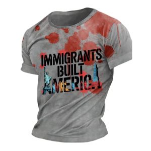 Bloody Immigrants Built America Shirt3
