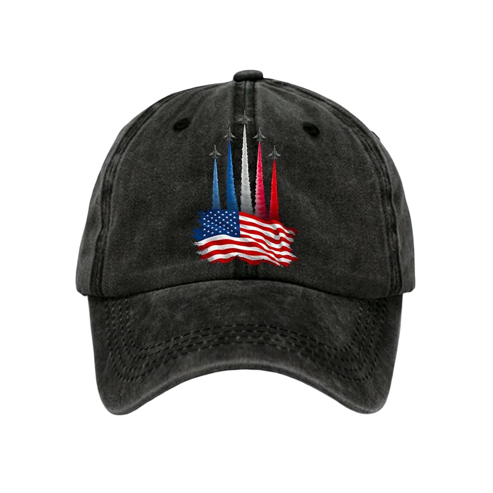 Unisex Independence Day American Flag Jet Planes Print Hat Unisex Independence Day American Flag Jet Planes Print Hat