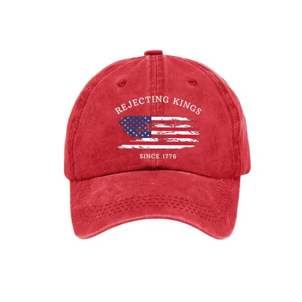 Unisex Rejecting Kings Since 1776 Print Baseball Cap