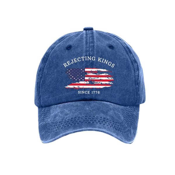 Unisex Rejecting Kings Since 1776 Print Baseball Cap