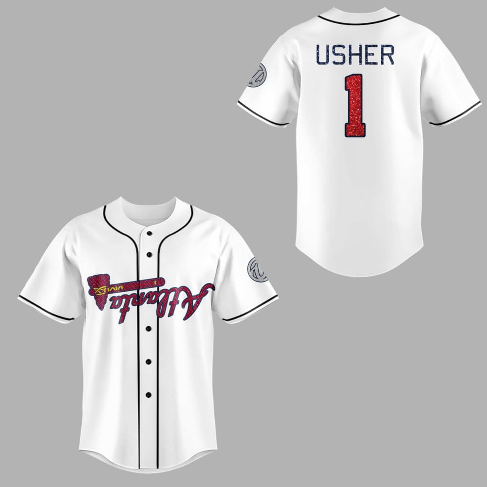 Usher Braves A Town Down Jersey Usher Braves A Town Down Jersey