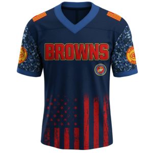 Browns US USMC 250th Birthday Football Jersey 20251