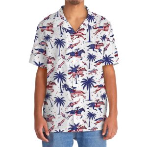 Horse Racing Proud Of America Hawaiian Shirt2