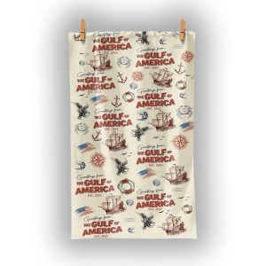 Greeting From The Gulf Of America Est 2025 Beach Towel1
