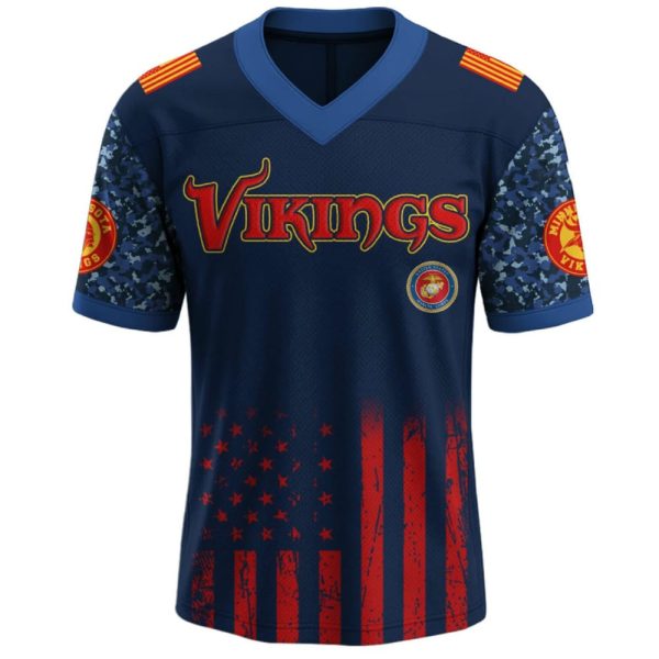 Vikings US USMC 250th Birthday Football Jersey 2025