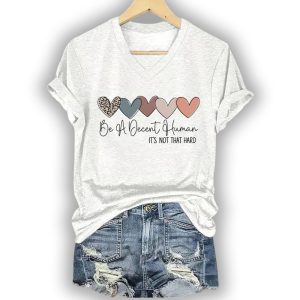 Retro Be A Decent Human Its Not That Hard Shirt4