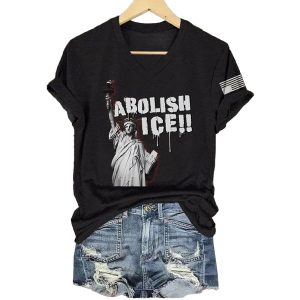 Liberty Statue Abolish Ice Shirt2
