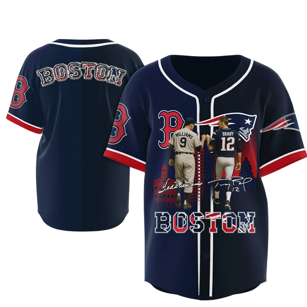 Williams Red Sox Brady Patriots Baseball Jersey Williams Red Sox Brady Patriots Baseball Jersey
