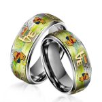 Winnie The Pooh x Pride Month Silver Tungsten Rings