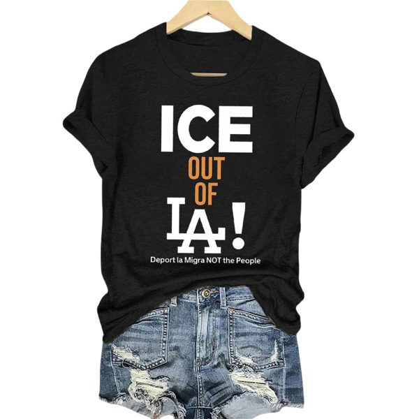 Women’s ICE out of LA printed T-shirt