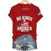 Women’s No Kings In America Printed Casual T-Shirt