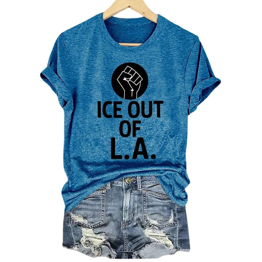 Womens Retro ICE Out of LA Print T Shirt Women's Retro ICE Out of LA Print T-Shirt