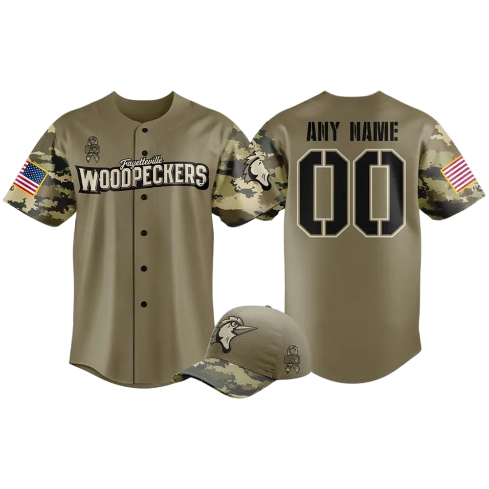 Woodpeckers Military Appreciation Night 2025 Baseball Jersey Woodpeckers Military Appreciation Night 2025 Baseball Jersey