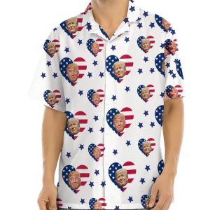 Trump American hearts Hawaiian Shirt