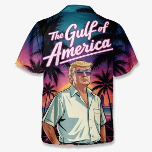 Trump The Gulf Of America Suns Out Hawaiian Shirt2