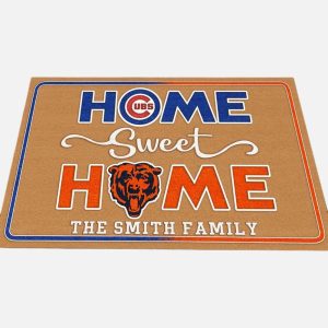 Cubs Bears Home Sweet Home Customized Doormat2