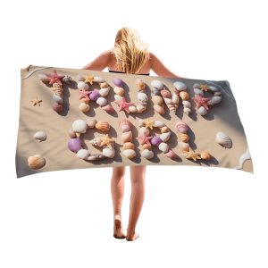 Trump Girl Seashells Beach Towel