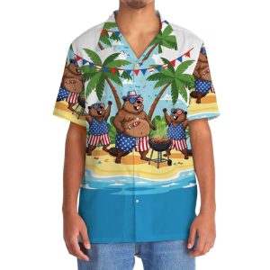 Beaver Proud Of America Hawaiian Shirt2