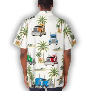Trucker Life Colorful Semi Trucks Hawaiian Shirt3